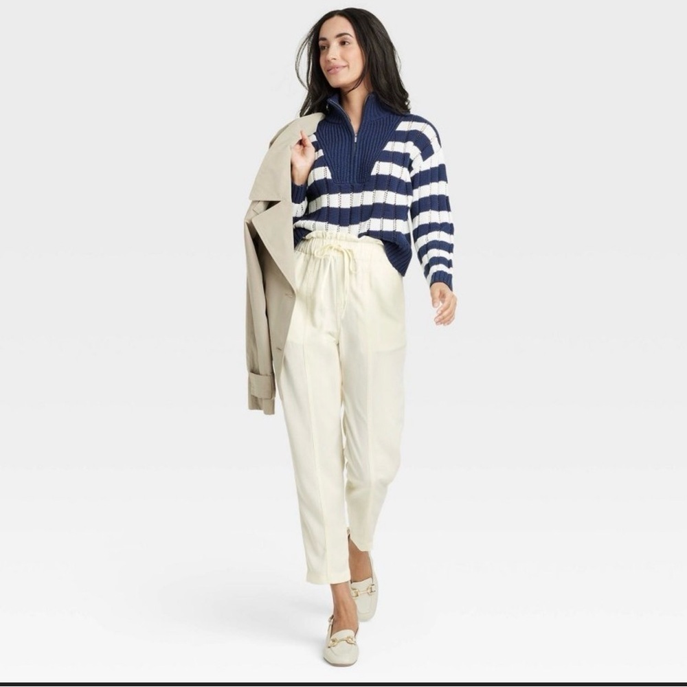 NWT a new day Cream Elastic Waist Pants XS - Picture 6 of 6